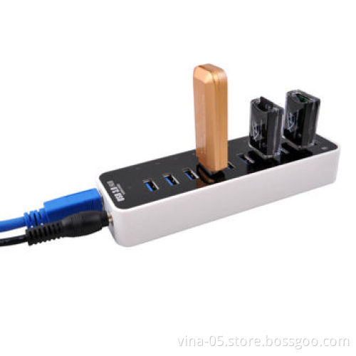 10 Ports USB 3.0 Hub with Power Adapter